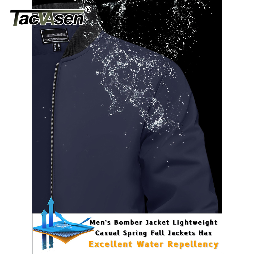 TACVASEN Men's Flight Jacket L - Outdoor Sport Coat recension och pris
