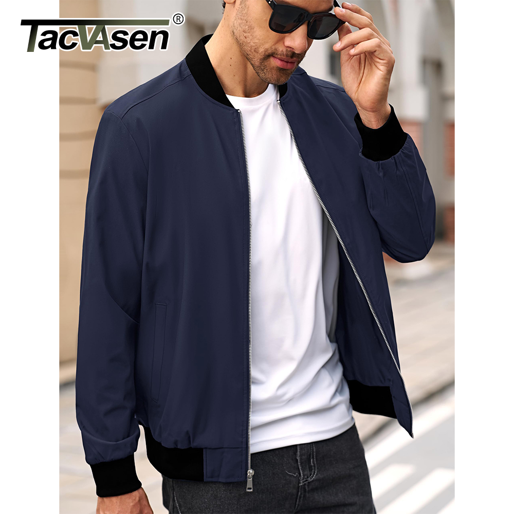 TACVASEN Men's Flight Jacket L - Outdoor Sport Coat recension och pris