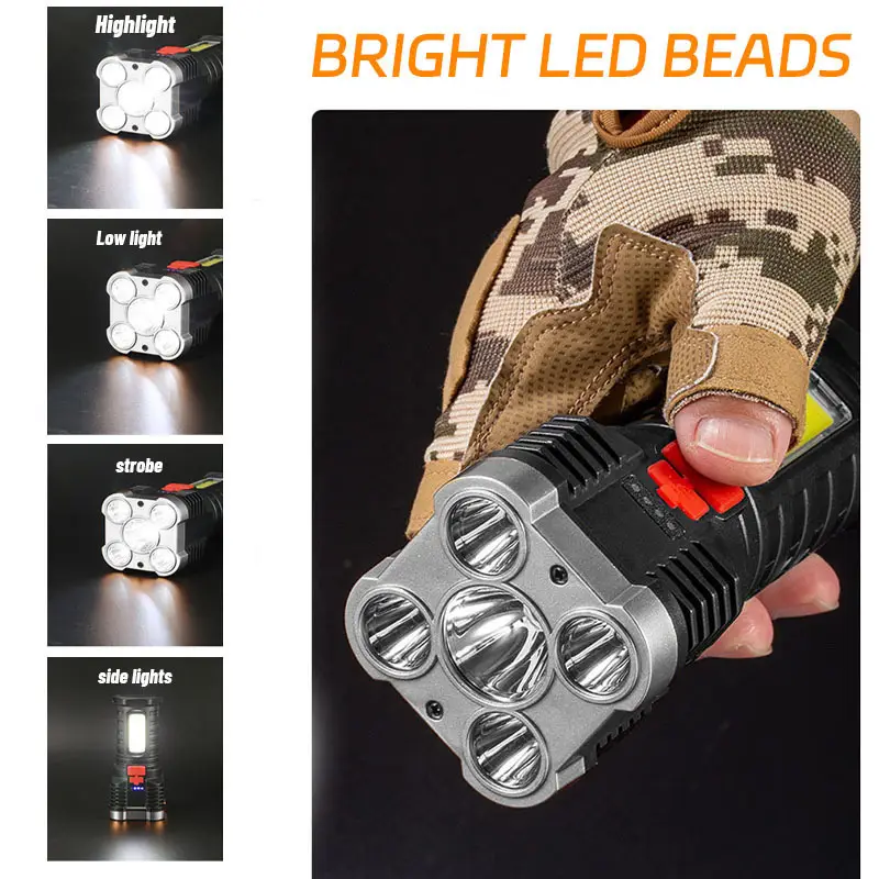 5 LED High Power Led Flashligh - Outdoor Spotlight recension och pris